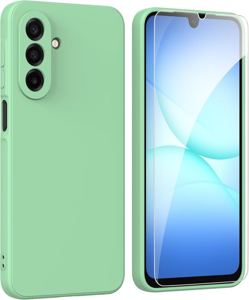 ARRYNN Samsung Galaxy A17 4G/5G zöld szilikon tok + védőfólia