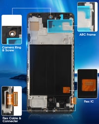 ARSSLY LCD displej pre Samsung Galaxy A51 4G (A515F, SM-A515F/DS), náhradný dotykový displej s rámom, čierny, vrátane digitalizátora a súpravy na opravu (nie je kompatibilný s 5G modelom) 7