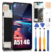 ARSSLY LCD displej pre Samsung Galaxy A51 4G (A515F, SM-A515F/DS), náhradný dotykový displej s rámom, čierny, vrátane digitalizátora a súpravy na opravu (nie je kompatibilný s 5G modelom) 1