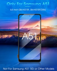 ARSSLY LCD displej pre Samsung Galaxy A51 4G (A515F, SM-A515F/DS), náhradný dotykový displej s rámom, čierny, vrátane digitalizátora a súpravy na opravu (nie je kompatibilný s 5G modelom) 2