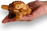ART-CRAFT Fa Béka Hangszer Kurbágahang Effekt Zenei Eszköz Barna Ahşap 11cm Relaxációs Terápia 2