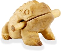 ART-CRAFT Fa Béka Hangszer Kurbágahang Effekt Zenei Eszköz Barna Ahşap 11cm Relaxációs Terápia 3