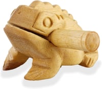 ART-CRAFT Fa Béka Hangszer Kurbágahang Effekt Zenei Eszköz Barna Ahşap 11cm Relaxációs Terápia 1