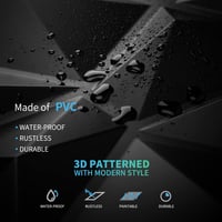 Art3d 3D Gyémánt Falpanel 30x30cm Matt Fekete PVC 33db Szett 6