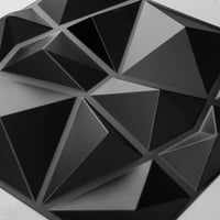 Art3d 3D Gyémánt Falpanel 30x30cm Matt Fekete PVC 33db Szett 9