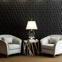 Art3d 3D Gyémánt Falpanel 30x30cm Matt Fekete PVC 33db Szett 2