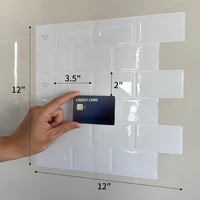 Art3d Öntapadós Kerámia Mozaik Csempe Fehér 30x30cm Konyha Fürdőszoba Fali Dekoráció 5