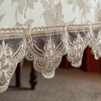 ARTABLE Csipke Jacquard Asztalterítő 140x240cm Bézs Elegáns Esküvőhöz 3