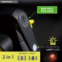 Prémiový zámok na volant Artago 870 2 v 1 s alarmom 120 dB, LED signalizáciou a ochranou proti krádeži pre osobné autá, SUV, pickupy a dodávky 5