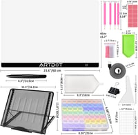ARTDOT A2 LED Rajztábla Gyémántfestéshez Hordozható Vékony Világító Tablet 6