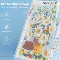 ARTDOT A3 Gyémántfestés Mappa Fogantyúval, 30 Átlátszó Zsebbel, 60 Lap Tárolásához 3
