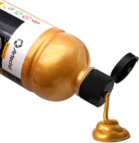 Artecho Akrilfesték Arany 500ml - Vízálló, Fénytartó, Gyorsan Száradó Festék Vászonra, Fára, Textilre, Bőrre és Kőre - Beltéri/Kültéri Haszn 3