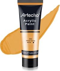 Artecho Akrillfesték Sárga Okkersárga 120ml Vízálló Gyorszszáradó 1