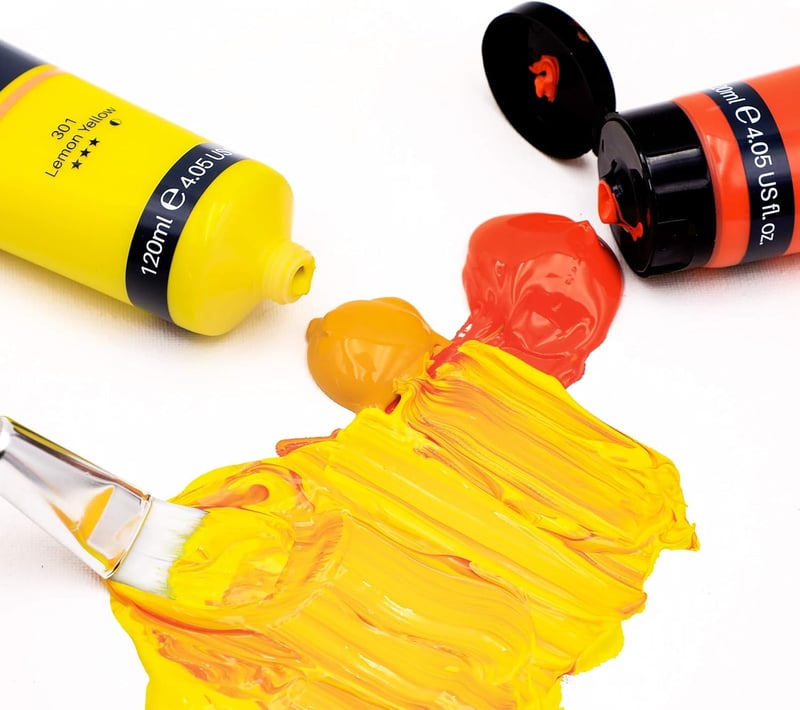 Artecho Akrillfesték Sárga Okkersárga 120ml Vízálló Gyorszszáradó