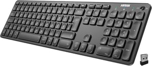 Arteck 2,4 GHz bežična tipkovnica s numeričkim dijelom, USB punjenje, kompatibilna sa sustavom Windows