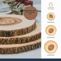Platou rustic din lemn Artesa cu margine naturală, pentru brânzeturi, tort și servire bufet, 37 x 29 cm, maro 5