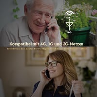 artfone 4G Időseknek Mobiltelefon - Nagyméretű Gombokkal, Töltőállomással, SOS Vészgombbal, T9 Prediktív Szövegbevitellel, USB-C, 1800mAh Ak 7