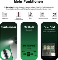 artfone A400 4G Idősbarát Mobiltelefon Nagy Gombokkal, Vészhívó Gombbal, Dual SIM, Asztali Töltőállvánnyal, 2.4" Kijelző 6