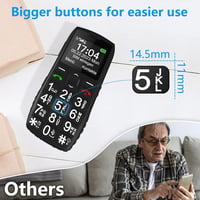 artfone C1+4G fekete nagy gombos időseknek - USB-C, 1800mAh, SOS gomb 3