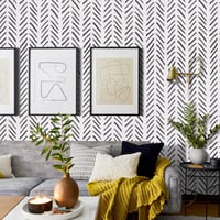 Arthome fekete-fehér öntapadós tapéta 44cm x 3m, modern geometrikus mintás 3
