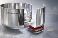 Arthur Martin 5535 Set kuhinjskog posuđa od nehrđajućeg čelika, 15 dijelova, Inox, 26 cm 5