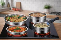 Arthur Martin 5535 Set kuhinjskog posuđa od nehrđajućeg čelika, 15 dijelova, Inox, 26 cm 3