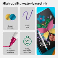 ARTISTRO Súprava 24 metalických akrylových popisovačov – Dvojitý hrot: štetcový a tenký – Na textil, kameň, sklo, drevo – Brush + Fine Metallic 5