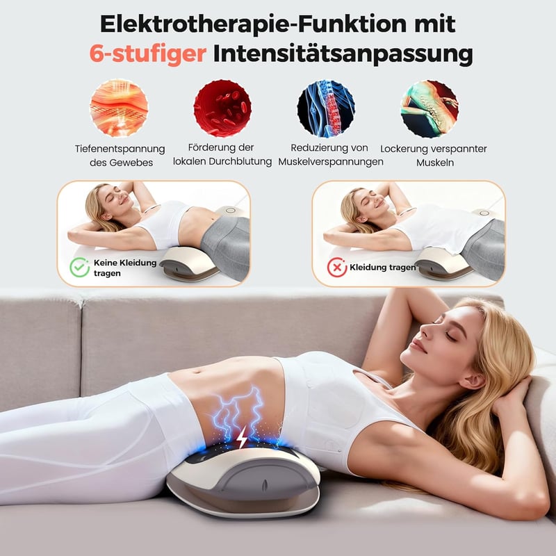 Artmory Elektromos Hátnyújtó Masszírozó Légzsákos Trakció EMS Hőfunkció