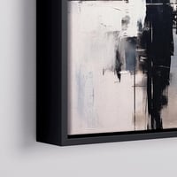 Artnova Lebegő Képkeret 60x90 cm Fekete - Fali Képtartó Fenyőfából Akasztóval 2