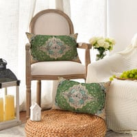 Boho set: 2x obliečka + makramé dekorácia + 3x košík + 120x pampová tráva + keramická váza 2