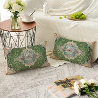 Artoid Mode Boho Vintage obliečka na vankúš, 2 ks – svetlozelená – 30x50 cm 2