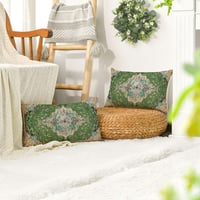 Artoid Mode Boho Vintage obliečka na vankúš, 2 ks – svetlozelená – 30x50 cm 3