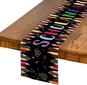 Artoid Mode stolni trkač za početak školske godine - crni - 40x180 cm