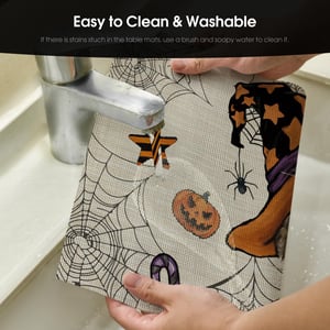 Sada halloweenskych PVC prestieraní Artoid Mode, 4 ks, protišmykové, žiaruvzdorné – 30x45 cm