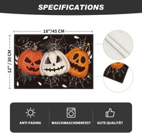 Artoid Mode Halloween pókhálós töklámpás asztalterítő készlet 6 db 30 x 45 cm mosható konyhai parti dekoráció 5