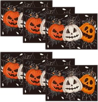 Artoid Mode Halloween pókhálós töklámpás asztalterítő készlet 6 db 30 x 45 cm mosható konyhai parti dekoráció 1