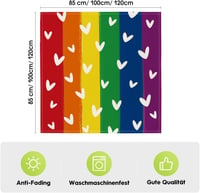 Artoid Mode Szivárvány Love LGBT Mosható Asztalterítő 85x85 cm 5