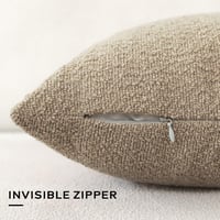 Artscope 2 db Bouclé díszpárnahuzat 45 x 45 cm tevebarna, modern dekoratív párnahuzat kanapéra autóba hálószobába 2