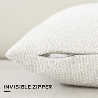 Artscope 2 db Boucle díszpárnahuzat 50x50 cm fehér dekoratív kanapépárna huzat autó ágyhoz 2