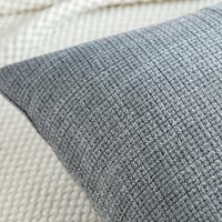Artscope 2 db sötétszürke lenvászon díszpárnahuzat 30x50 cm egyszínű kanapéra ágyra lakás dekorációhoz 2