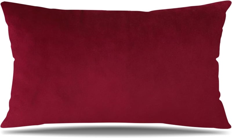 Artscope Bársony Párnahuzat 40x60 cm Bordó Dekoratív Kanapé Lumbar Párnához