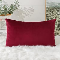 Artscope Bársony Párnahuzat 40x60 cm Bordó Dekoratív Kanapé Lumbar Párnához 3