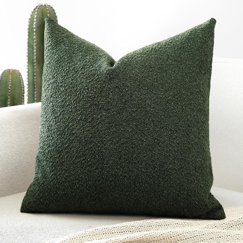 Artscope Boucle Párnahuzat 50x50 cm Erdei Zöld Modern Dekoratív Kanapé Hálószoba