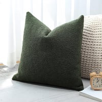 Artscope Boucle Párnahuzat 50x50 cm Erdei Zöld Modern Dekoratív Kanapé Hálószoba 5