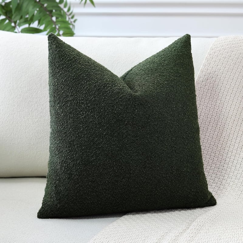Artscope Boucle Párnahuzat 50x50 cm Erdei Zöld Modern Dekoratív Kanapé Hálószoba