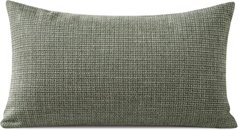 Artscope egyszínű len díszpárnahuzat szett 1 db 30 x 50 cm szürke-zöld kanapéhoz és hálószobához otthoni dekoráció