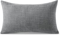 Artscope Egyszínű lenvászon díszpárnahuzat 40 x 60 cm, sötét szürke, kanapéra és ágyra, 1 db 9