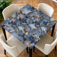 artslion Umývateľný obrus 85x85 cm štvorcový elastický vodoodolný obrus do interiéru aj exteriéru na balkón záhradu kuchyňu dekorácia - sivý 1