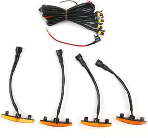 Artudatech LED hűtőrács fények borostyán színben Toyota 4Runner TRD Pro 2014-2019, autó grill világítás készlet