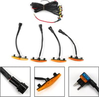 Artudatech LED hűtőrács fények borostyán színben Toyota 4Runner TRD Pro 2014-2019, autó grill világítás készlet 5